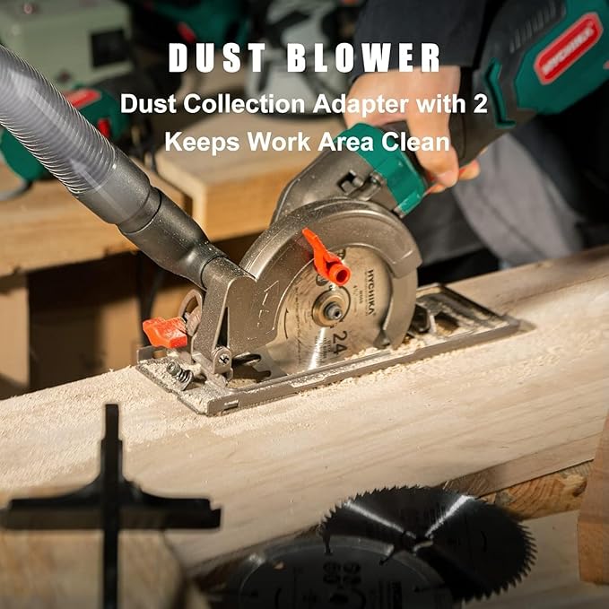 HYCHIKA 6.7A JigSaw, Reciprocating Saw, 6.2A Mini Circular Saw with 3 Blades, 3-Tool Power Tool Set Combo Kit
