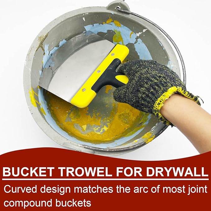 13 Pcs Drywall Knife Set, Putty Knives Kit with Mud Pan, 1????????Spackle Knife, 7????0??2??Taping Knife, 3??Painter Scraper, Inside & Outside Corner Trowel Hand Tools