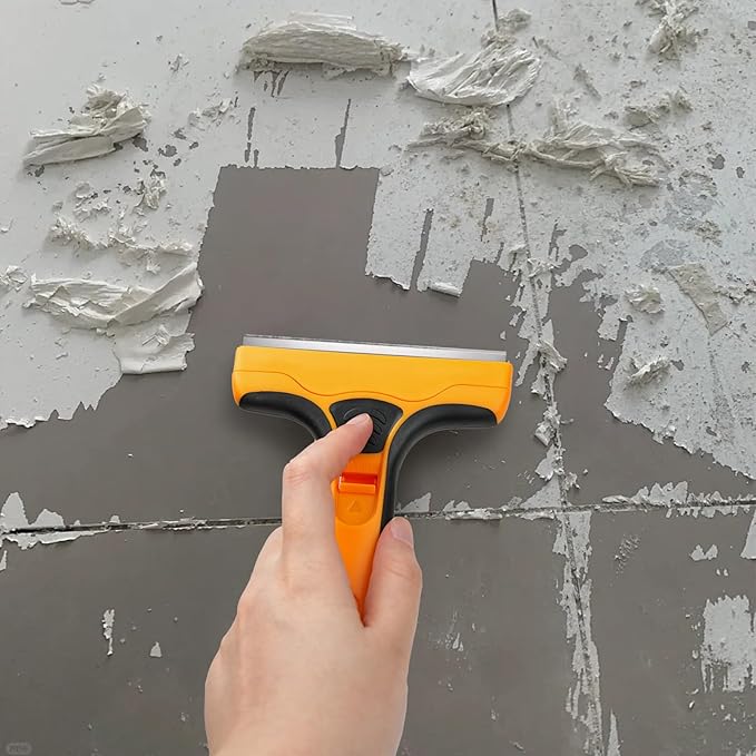 Wide Razor Blade Scraper Tool ??4" Scraper Tool with 15 Extra Replacement SK5 Blades,Glass Cleaner for Stove Tops, Windows, Paint Removal and Adhesive Residues