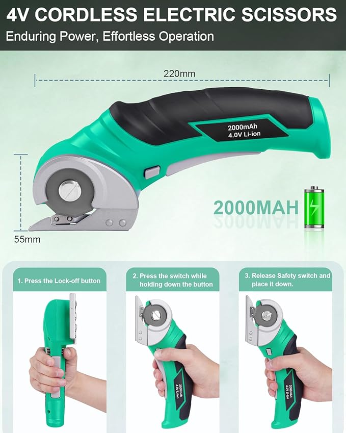 Gifts for Men Christmas Stocking Stuffers for Women Electric Box Cutter Power Shears 4V Cardboard Cutter Carpet Cutter Tool Heavy Duty Rotary Cutter for Thin Box Plastic for Birthday White Elephant