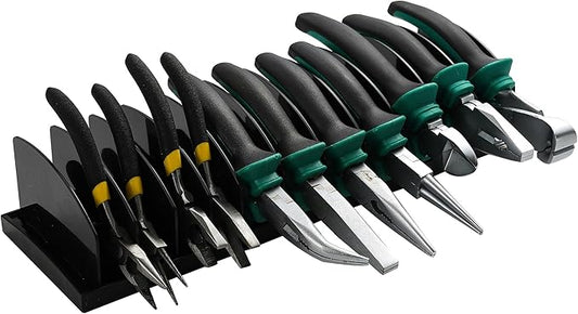 Plier Organizer Rack, Pliers Holder with Non-Slip Rubber Base and Adjustable Dividers, 11-Slot Tool Box Organizer, Cutter Organizers, Tool Drawer Organizer(Pliers Not Included)
