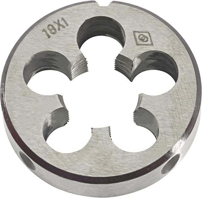 Aceteel M18 x 1 Metric Round Die, Machine Thread Die M18 X 1.0mm Right Hand