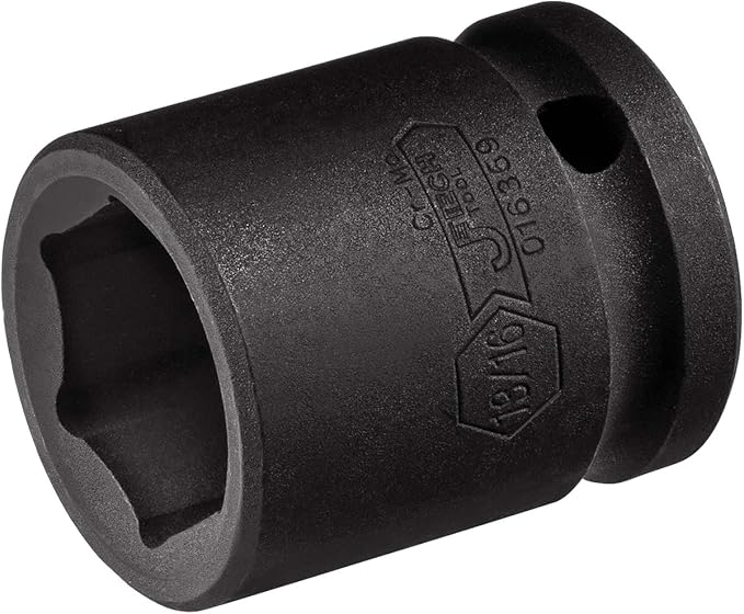 Jetech 1/2 Inch Drive 13/16 Inch Standard Impact Socket, Made with Chrome Molybdenum Alloy Steel, Heat Treated, 6-Point Design, SAE