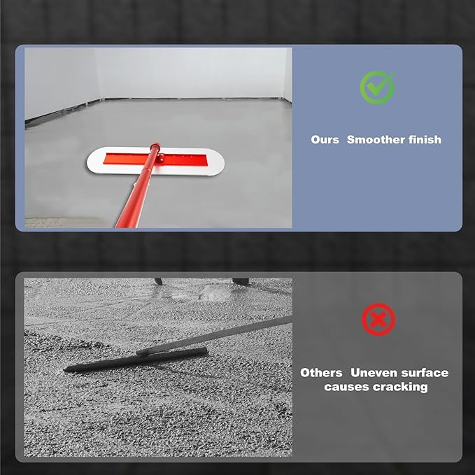 Bull Float Concrete Tools節?8?쇺쇒?2?쇺?Stainless Steel Concrete Float with 4 Combinable Handles節쏞oncrete Bull Float with Trowel節쏞oncrete Bull Float Kit for Concrete Finishing
