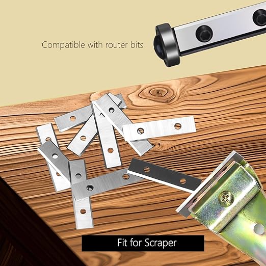 50mm Square Carbide Inserts Replacements Cutters Knives Blades 50횞12횞1.5mm-35째 for Flush Trim Router Bit Scraper Tool Rebate Block Woodworking Spiral/Helical Planer Cutter Head 10pcs