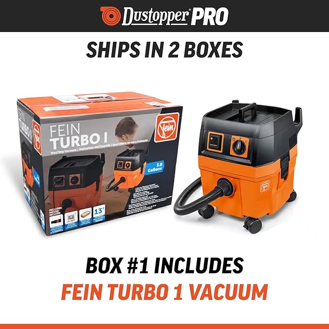 Turbo Bagger Shop Vacuum System ??High-Performance Dust Collection System with Accessories for Wet Dry Vacuum System, Great for Shops, Garage, and Workshop, 5.8 Gallon, Ships in 2 Packages