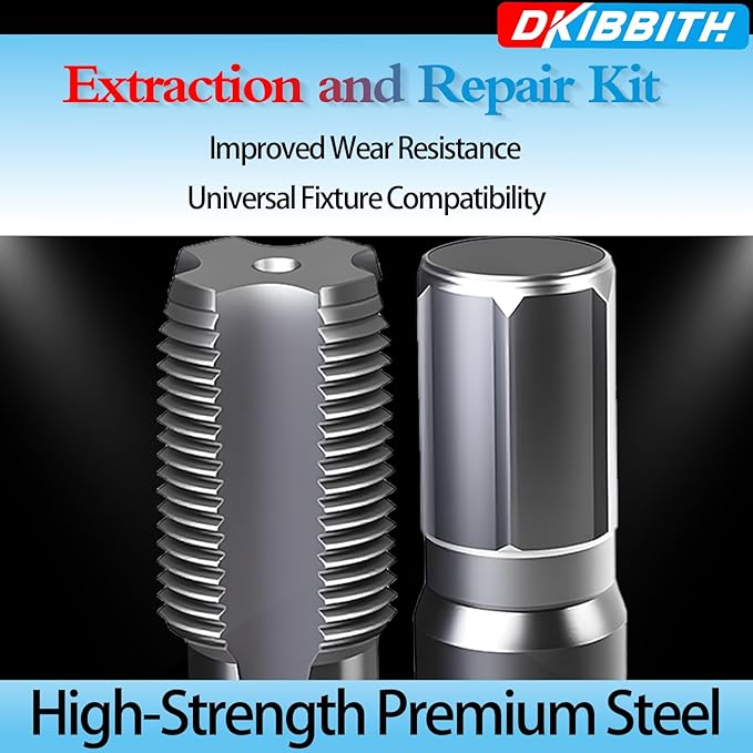 DKIBBITH 2-Piece Pipe Extractor and NPT Tap Set 3/4" - Heavy Duty Carbon Steel Tools for Removing Broken Threaded Pipes & Cutting Accurate NPT Threads - Plumbers Mechanics DIY with Storage Case.