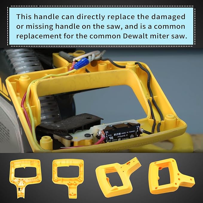 153755-01 Miter Saw Clamshell Handle Compatible with Dewalt Miter Saw DW708 Handle,Fits DW708 Type 1, DW708 Type 3, DW708 Type 4, DW708-B2 Type 2,DW708-BR Type 2 Grip Clamshell