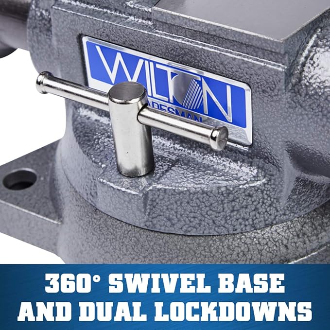 Wilton Tradesman Bench Vise, 4-1/2" Jaw Width, 3-1/2" Max Jaw Opening, 3-1/4" Throat (Model 1745)