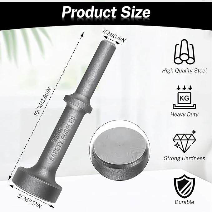 Smoothing Air Hammer Bits Tool, 31982 Chrome Molybdenum Steel Pneumatic Chisel, 0.4" Shank Air Hammer Attachments to Remove Rusted Bolts, Nuts Automotive Suspension Parts, Heavy Duty Metalwork