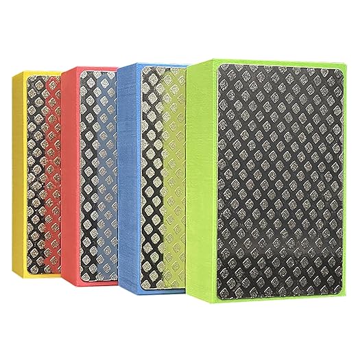 4PCS Diamond Hand Polishing Pad Handheld Abrasive Pad Tile Trimmer 60 120 200 400 for Ceramic Glass Grinding Sandpaper Polishing