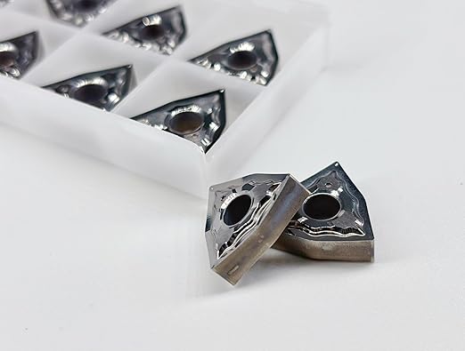 Carbide Inserts for Aluminum WNMG431 WNMG080404-AL 10PCS, High Precision Cutting Inserts for Aluminum Machining
