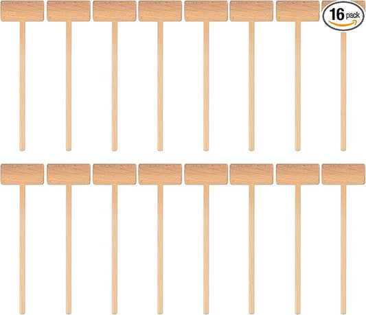 8.26" Wooden Crab Mallets Crab Hammers Lobster Seafood Crackers (16 pieces)