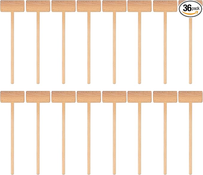 8.26" Wooden Crab Mallets Crab Hammers Lobster Seafood Crackers(36 pieces)