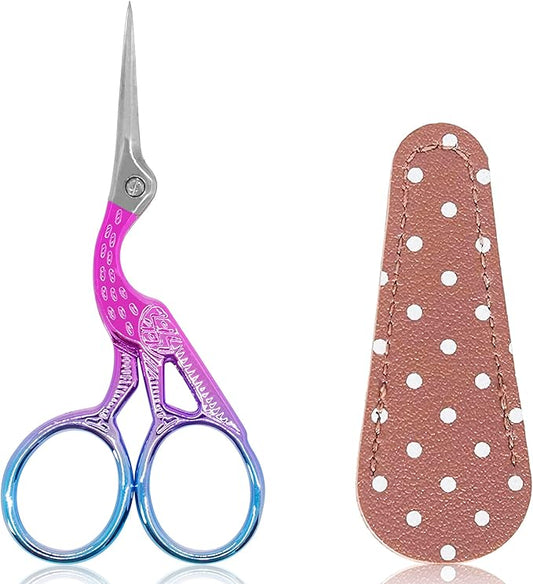 BIHRTC Small Embroidery Detail Shears Crafting Scissor Sharp Tip Stainless Steel Scissors 3.6Inch Needlework Scissors for Cross Stitch Cutting Sewing Handcraft Craft Art Work
