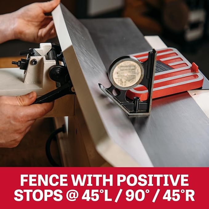 JET 6-Inch Benchtop Jointer, Helical Cutterhead, 1 HP, 115V 1Ph (JJ-6HHBT)