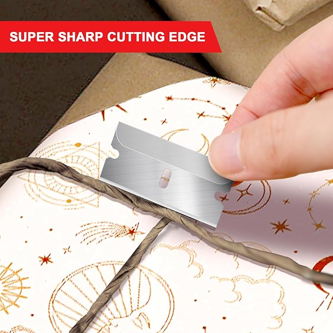 100 Count Single Razor Edge Blades ??Premium SK5 Carbon Steel, Ultra-Sharp & Durable for Professional Shaving, DIY Crafts and Industrial Use