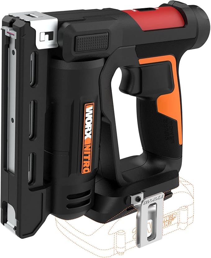 Worx Nitro 20V Power Share 3/8??Cordless Crown Stapler with Air Impact Technology - WX843L.9 (Tool Only)
