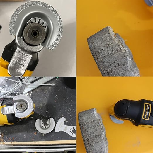 XXGO 6 Pcs Diamond Oscillating Multi Tool Saw Blades for Grit Grout Removal XG6002D