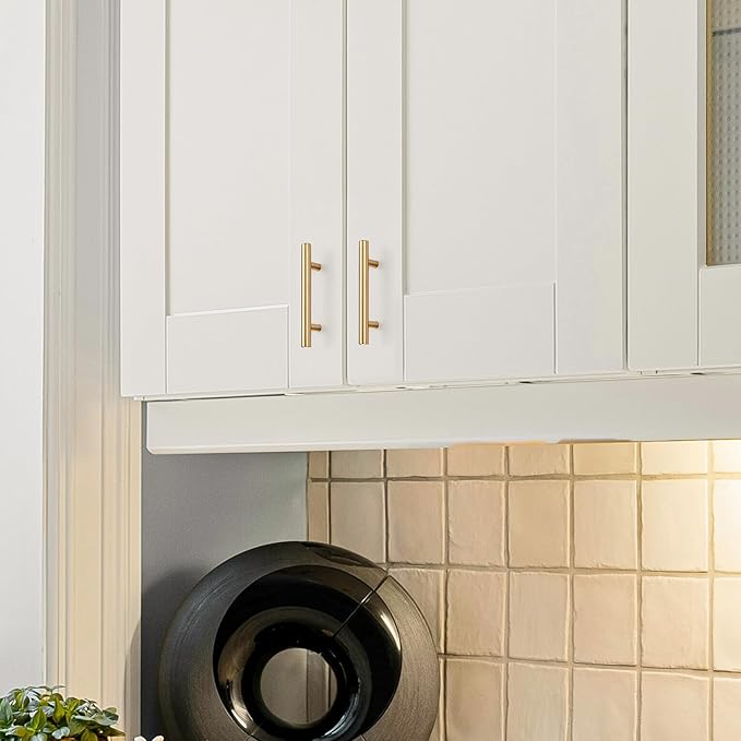 JOY DECOR 25 Pack Champagne Bronze Cabinet Pulls ??5 Inch Length, 3 Inch (76mm) Hole Center ??Stainless Steel Kitchen Cabinet Handles for Drawer and Cupboard