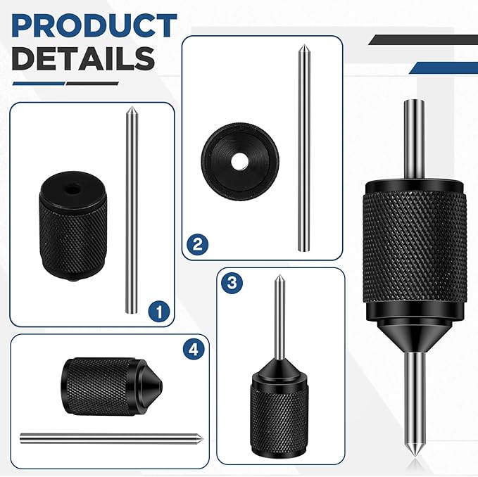 Blosssound Universal Transfer Punch Center Aligner Punch Metal Hardened Pin Machine Tools Range 3/16" to 5/8" for Workshop DIY Garage Hand Tool