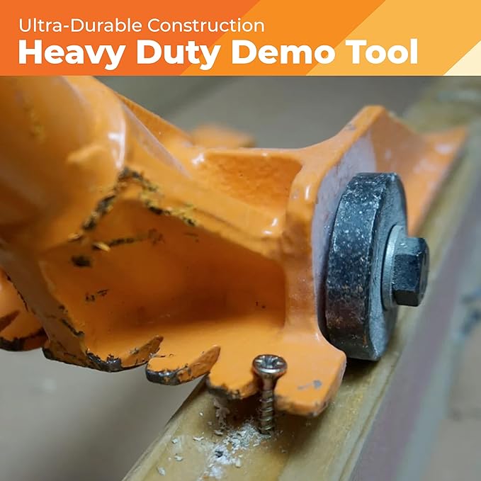 Gutster 60??Demolition Pry Bar & Crowbar ??Round Handle Wrecking Bar for Ceiling & Wall Demo ??Heavy Duty Nail Puller Tool for Contractors, Firefighters & Home Renovations