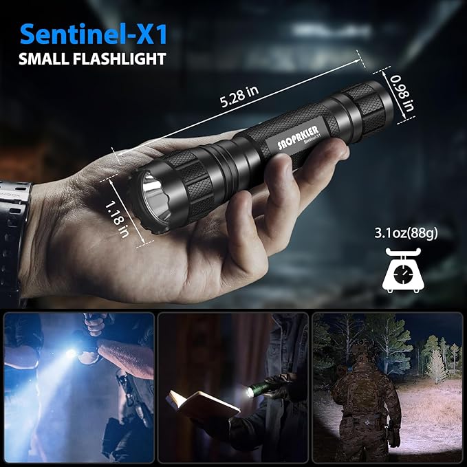 LED Flashlights High Lumens-Tactical Police Flashlight with Holster for Duty Belt,1200 LM Single Mode Super Bright Flashlight for Camping/Law Enforcement-Sentinel-X1 Gifts for Men