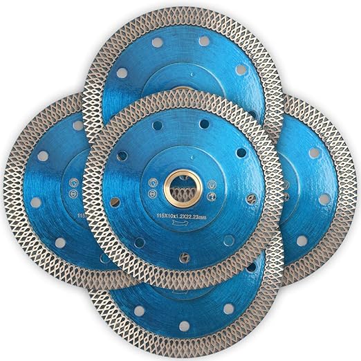 5 Pcs/Box YIJING 4.5" Mesh Thin Turbo Blade Super Thin Tile Diamond Blade for Granite Marble Ceramic Tile