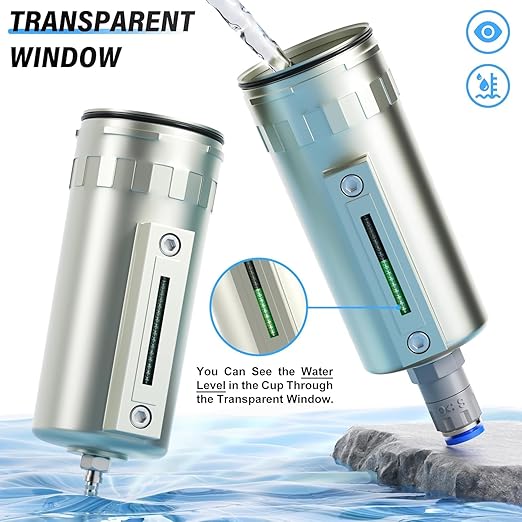 TAILONZ PNEUMATIC 0-240PSI 3/4" NPT Industrial 3-Stage Air Dryer System ??Particulate Filter, Coalescing Filter, Desiccant Dryer & Regulator (Auto Drain)