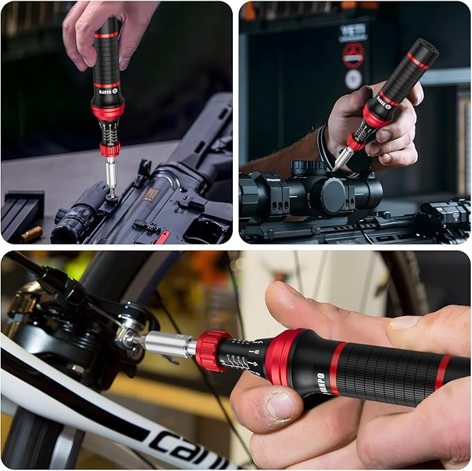 VANPO 1/4" Torque Screwdriver Set, 64 Pieces 10??0 in-lb Inch Pound Torque Wrench Screwdriver Kit with T-Bar & S2 Bits ??Precision Tool for Optics, Electronics, Smart Locks & DIY Repair