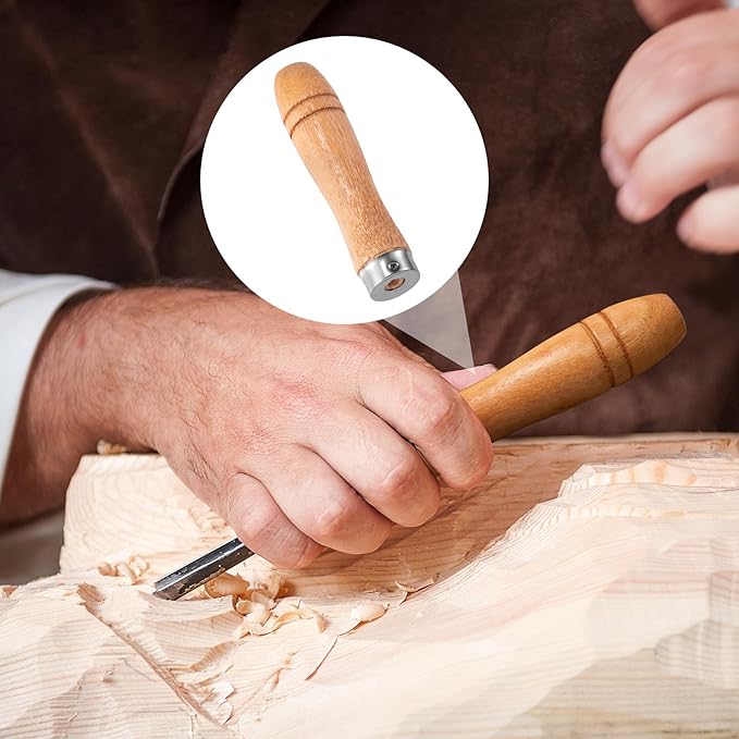 20pcs Wooden File Handles, 10pcs Medium (0.8x3.7 inch) & 10pcs Large (0.9x4.2 inch) for Metal File, Wood File, Screwdriver