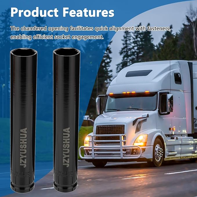 2Pcs 3/4" Socket Truck Cage Bolt Socket Tool Compatible with Truck Air Brakes with 800921 Cage Bolt, Cage Bolt Release Bolt Removal Tool