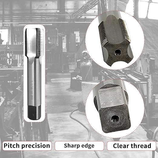 Lzcdelyxiao 1-1/16"-16 Tap UN Right Hand Straight Flute Thread Tap Machine Tap Nominal Diameter 1-1/16" Thread Per Inch 16 Fin Thread Tolerance Grade 2B Tapping Thread High Speed Steel HSS
