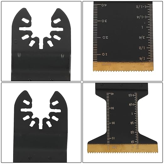 18Pcs Multi Tool Blades Kit Titanium Coated Bimetallic Oscillating Saw Blade Fit for Metal, Wood, Plastic