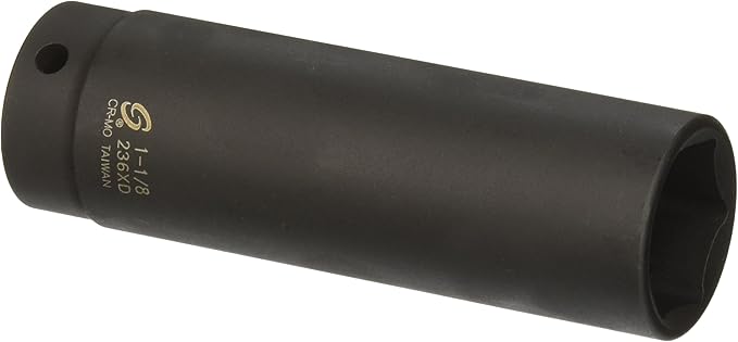 SUNEX TOOLS 236xd 1/2-Inch Drive 1-1/8-Inch Extra Deep Impact Socket