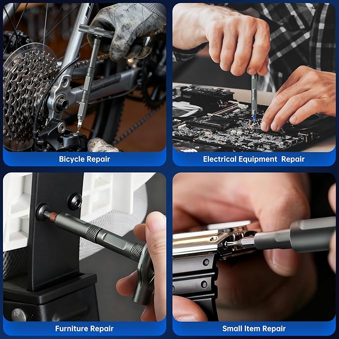 FIDECO 74 in 1 Magnetic Ratchet Screwdriver Set, Multi Bit DIY T Handle Screwdriver Set with Storage Case, Compact Repair Tool Kit for Computer, Cellphone, Watch, Eyeglass, Bicycle, Furniture