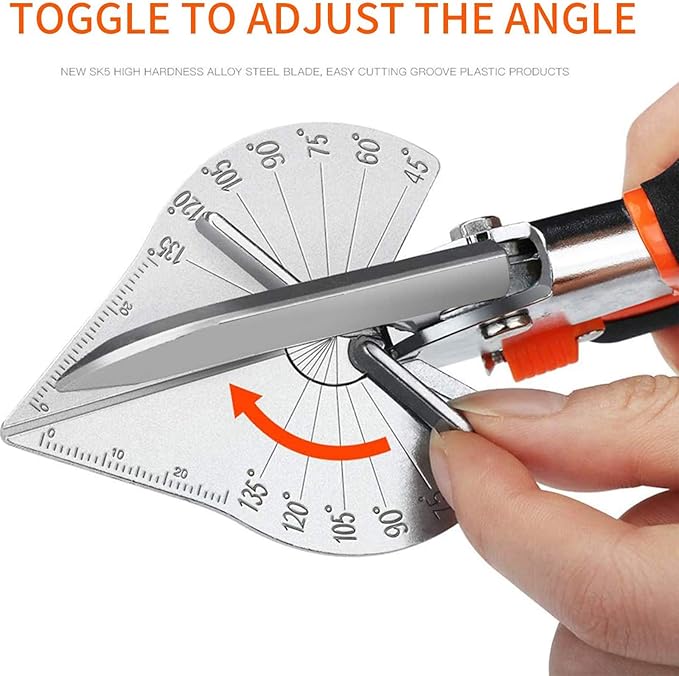 SK5 Steel Angle Shears Replacement Blade, Multifunctional Angle Scissors, 3pcs Miter Trim Cutter for 45-135 Degree Cuts