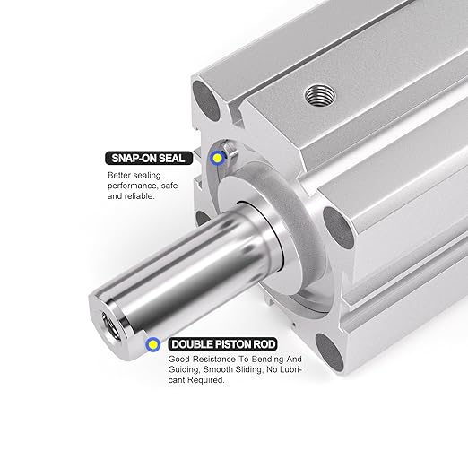 TAILONZ PNEUMATIC 20mm Bore 50mm Stroke Pneumatic Small Thin Cylinder Aluminum Pneumatic Air Cylinder SDA20-50