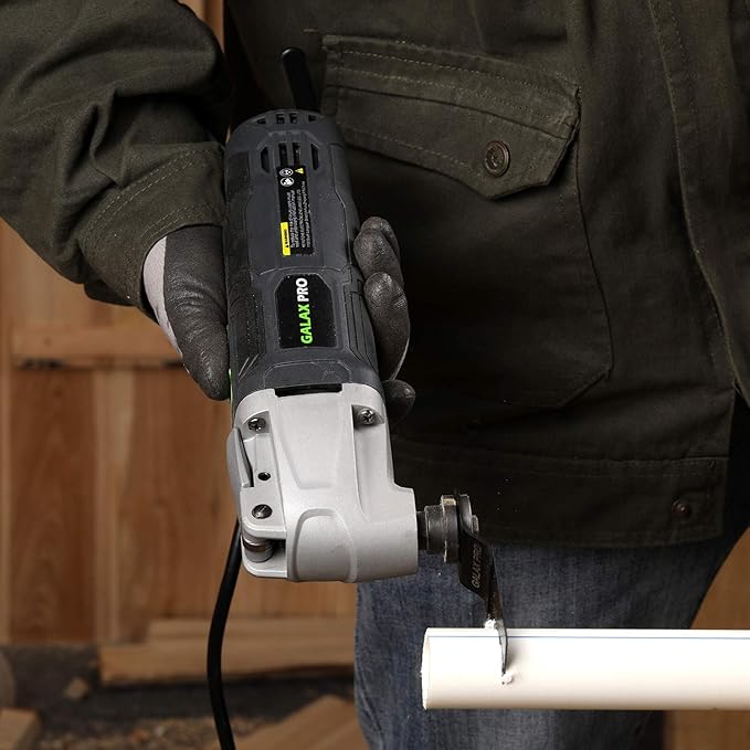 GALAX PRO 2.4Amp 6 Variable Speed Oscillating Multi-Tool Kit with Quick-Lock accessory change, Oscillating Angle:3째, 28pcs Accessories and Carry Bag
