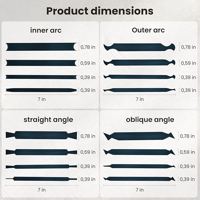 17PCS card scraper woodworking Cabinet scraper card Set for woodworking multi burnisher 竊똁lue Spring Steel, bevel knife deburring tools for Contour compact spaces detailed wood finishing
