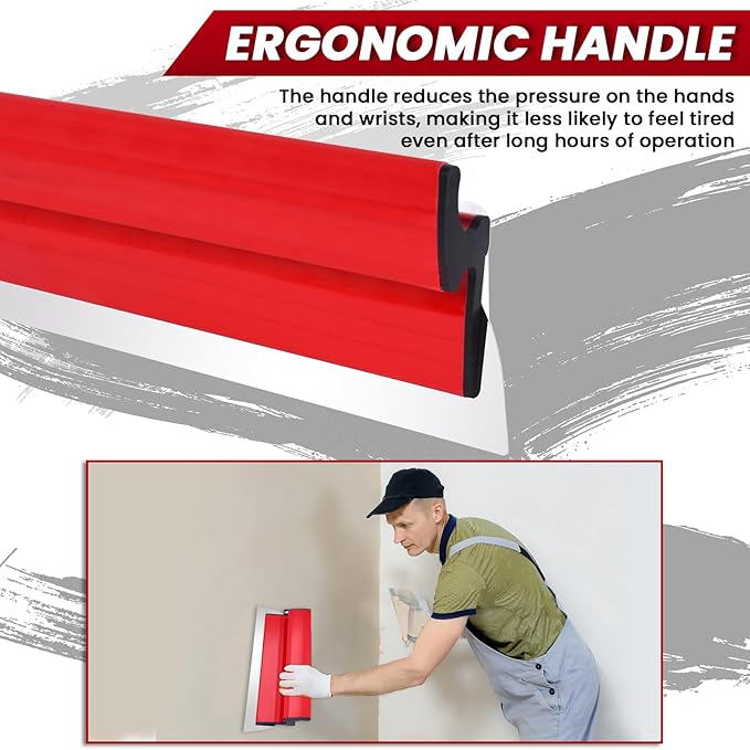 2 Pcs Drywall Skimming Blade 16 Inch, Skimming Blade with 0.5mm Stainless Steel Blade for Drywall and Wallboard