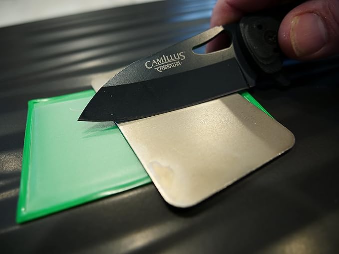 DMT (Diamond Machining Technology) D3E 3-inch Dia-Sharp Knife Sharpener, Extra-Fine Grit, Credit Card Sized, One Size, (D3E)