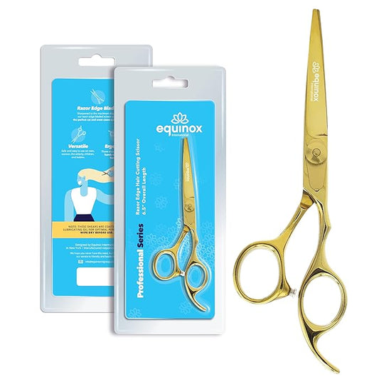 Equinox Razor Edge Series Professional Hair Scissors - 6.5??Premium Japanese Stainless Steel Hair Cutting Scissors, Hair Shears, Hair Razors for Hair Cutting, Barber Accessories & Hair Salon Supplies