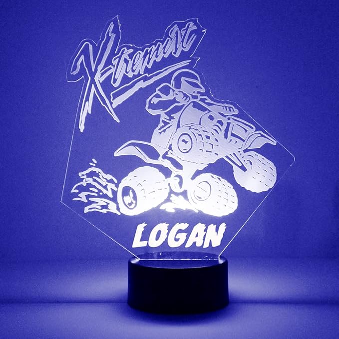 Transportation Custom LED Sign Night Light Lamp with Remote, Light Up Display with Personalized Name or Image, Customized and Made in The USA, Clear Acrylic Design Home Decor with 16 Colors, 4 Modes