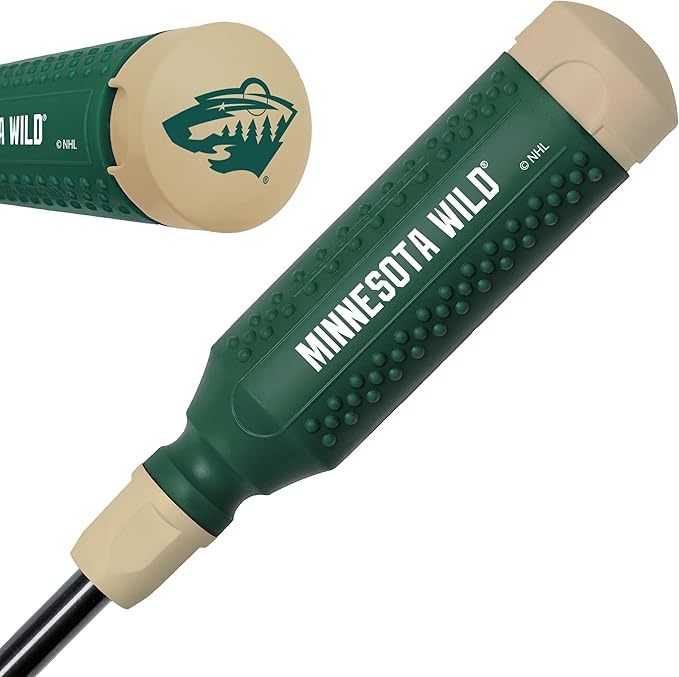 MEGAPRO짰 NHL짰 Team Edition Multi-bit Screwdriver | Officially Licensed NHL짰 Gear | Durable, Ergonomic, Pro-Grade Screwdriver (Minnesota Wild짰)