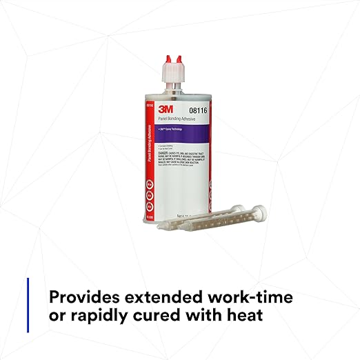 3M Panel Bonding Adhesive, 08116, OEM Recommended, Two-Part Epoxy, 200 ml/6.75 fl oz Cartridge , Black
