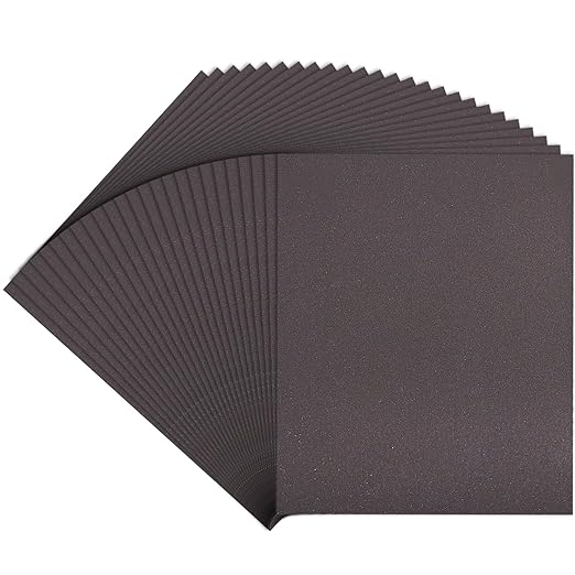 600 Grit Sand Paper, 9 x 11 Inch, 25 Pcs Wet Dry Sandpaper Sheets, Silicon Carbide for Wood, Metal, Automotive Sanding and Polishing, Waterproof and Durable