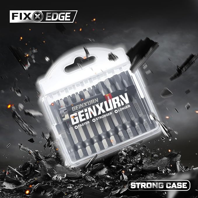 71Pieces Fixedge Screwdriver Bit Set, 2 inches #1#2#3 Square Magnetic Alloy Steel Insert Power Bits Tips with Impact Bit Holder and Portable Storage Cases for Home Repair