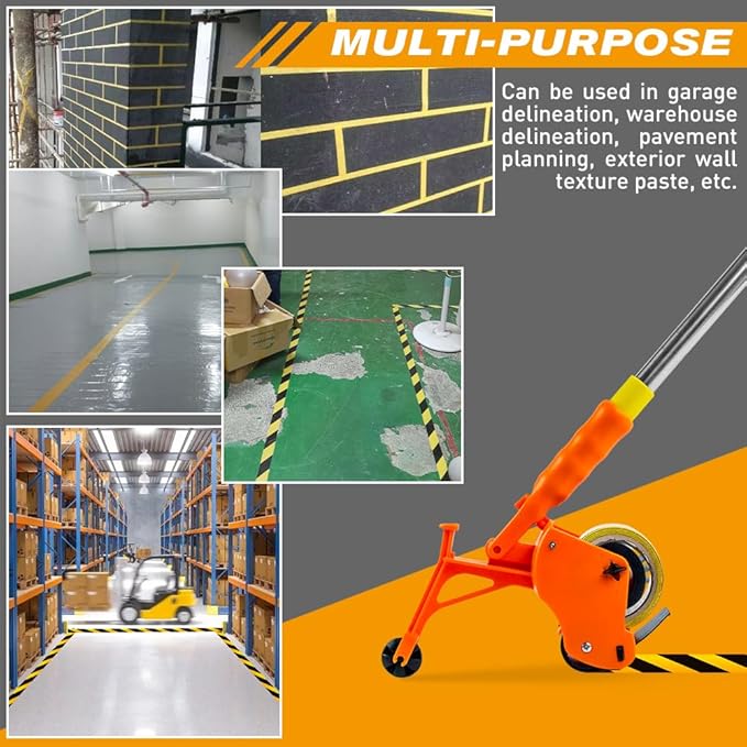BAUSATZ Floor Tape Applicator竊똌anual Pushing Tape Marking Machine, Tape bonding Machine, Manual Tape applicator, Used for Floor Marking, Decoration Protection and Laying (JDJ001)