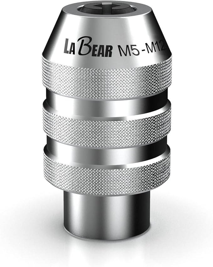 LABEAR 3/8"DR x M5?밠12 Interchangeable Adjustable Tap Chuck Adaptor ??Heavy-Duty Tap Socket for Hand Tapping